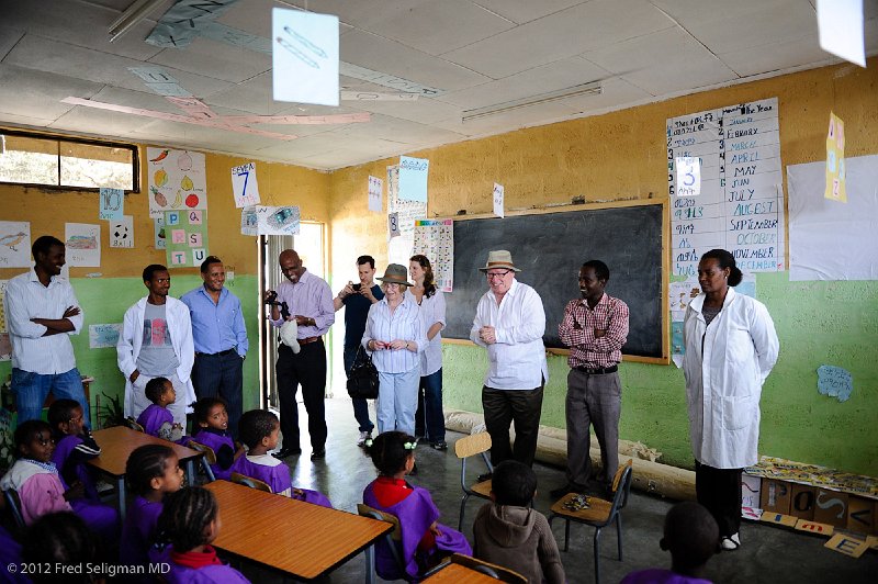 20120327_100641 Nikon D3S 2x3.jpg - A proud teacher. Dr. Irving Fish is 3rd from the right; 4th from left is Dr. Menelik Desta, Executive Director.  Dr. Menelik Desta is a psychiatrist. He received his MD in Ethiopia and his post-graduate training in England and Sweden.